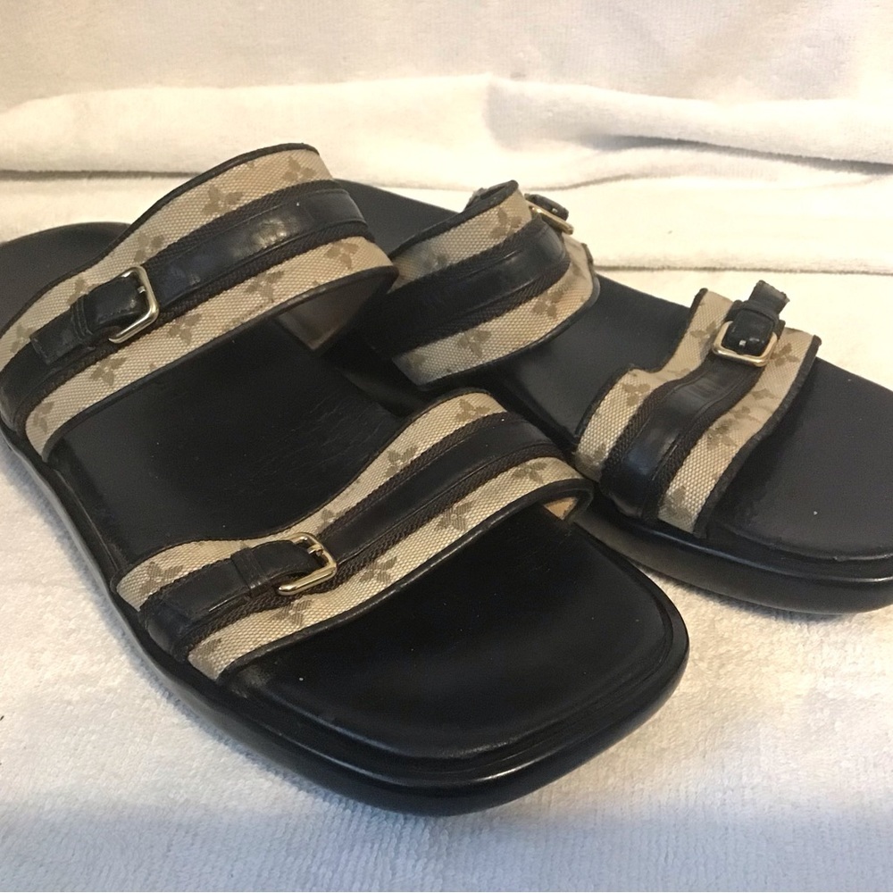 Louis Vuitton Mini Lin Sandals Sz 8.5